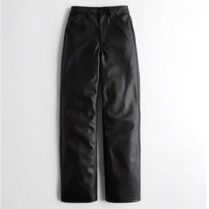 Faux Leather Baggy Pants